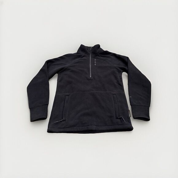 Volcom Polartec Mens Black 1/4 Zip Fleece Pullover Jacket Size S SMALL - Picture 1 of 9